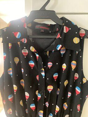 Black dress with hot air balloons